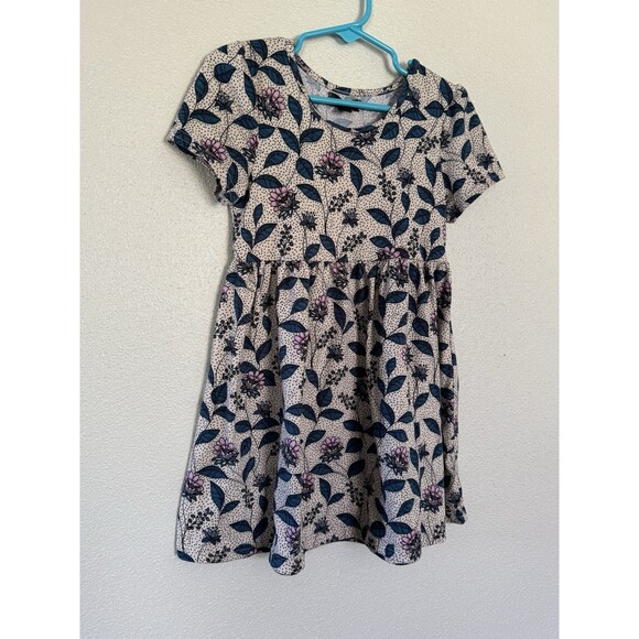 Picapino Girls Dress Size 4T, Cream Multicolor Floral Pattern - Picture 3 of 7